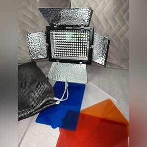 On camera light with 4 filters